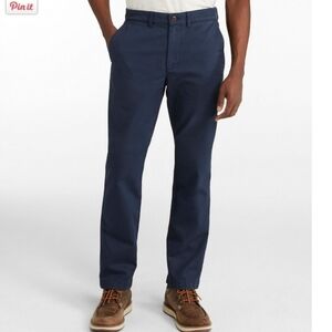 LL Bean Lake Wash Stretch Khakis Navy Pants